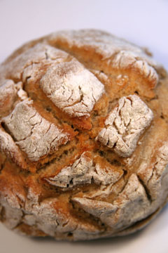 a loaf of fresh-baked French bread