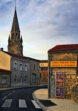 traditional French village near Bourdeaux